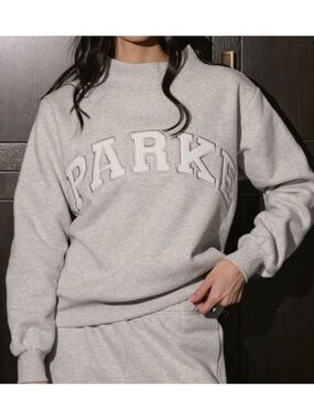 Parke Light Gray Mockneck Sweatshirt - Women's Cozy Pullover
